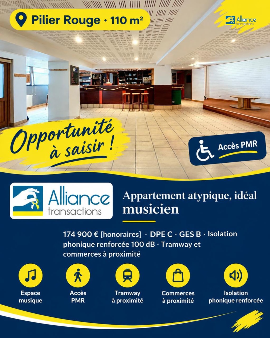 Appartement atypique 110 m² à vendre – Pilier Rouge, Brest – Eurl Max Letourneur – 1/1